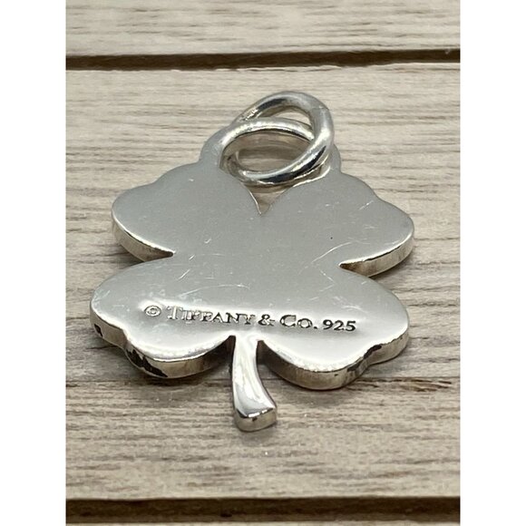 Tiffany & Co Jewelry - Tiffany & Co Silver Good Luck Shamrock 4 Leaf Clover Charm Pendant